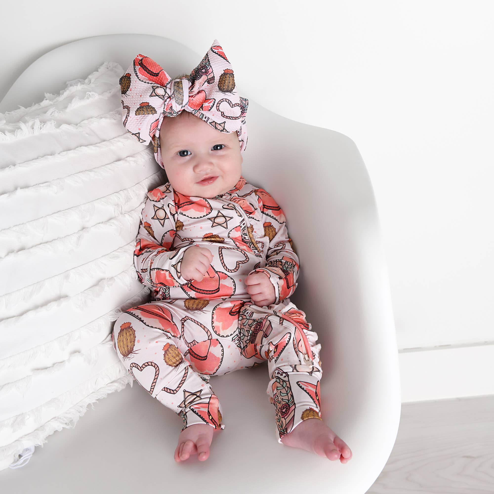 Bamboo Baby Pajama Sleepies Little Baby Ruffle Zip Reba