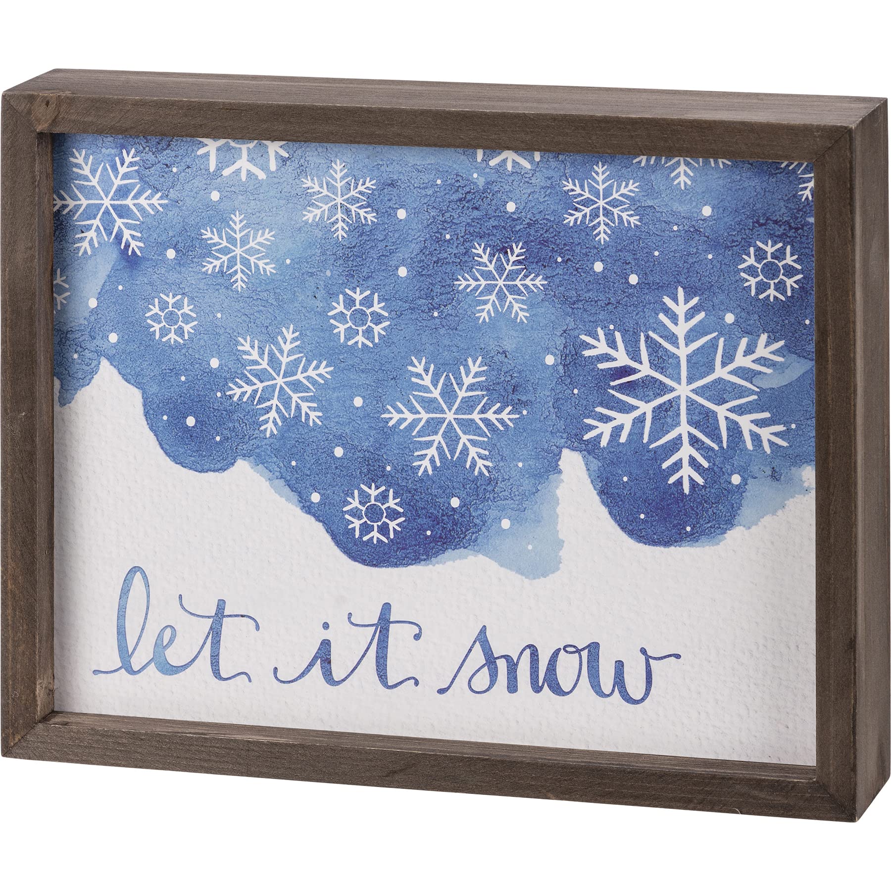 Let It Snow Box Sign Decor