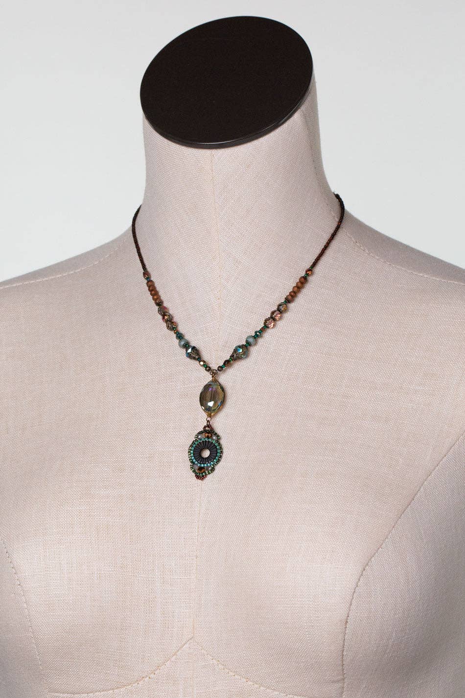 Czech Glass and Crystal Necklace