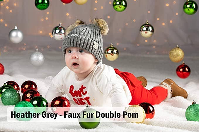 Infant Single Pom Beanie (Candy Pink Leopard)