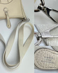 HERMÈS Taurillon Clemence Evelyne TPM Nata White Crossbody Bag