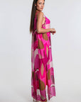 Marla Funky Geo Silk Maxi Dress
