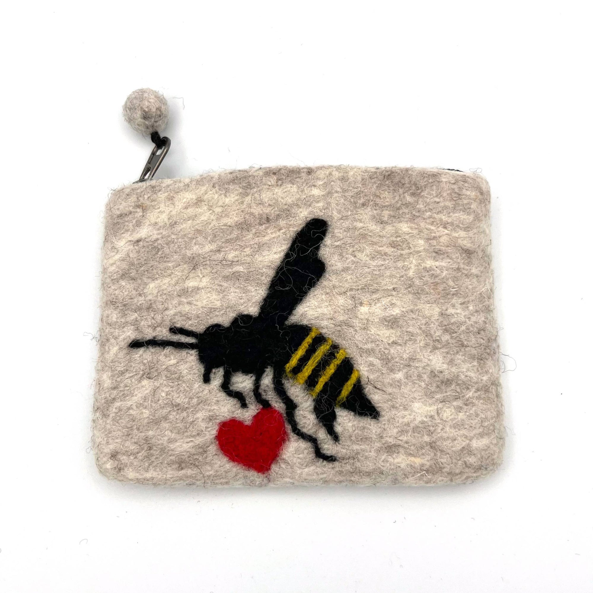 Honeybee Felt Coin Purse