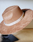 Tan Hair-on-Hide Leather Hat Band Only 951e