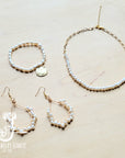 Freshwater Pearl Bracelet with Matte Gold Coin 804m