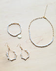 Wire Wrapped Freshwater Pearl Beaded Hoop Earrings 218y