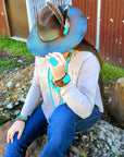 Turquoise Triple Strand Bracelet 804j