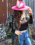 White/Gold Feather w/ Brown Metallic Hat Band (Band Only) 983k