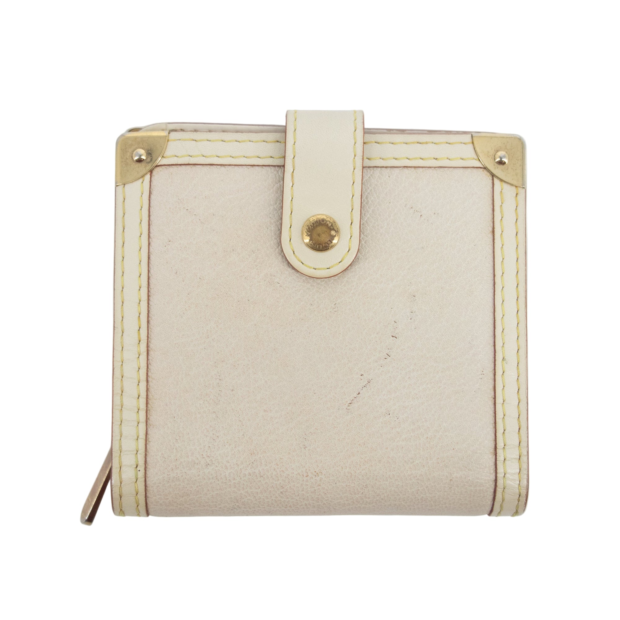 Louis Vuitton Ivory Suhali Compact Zippy Wallet  