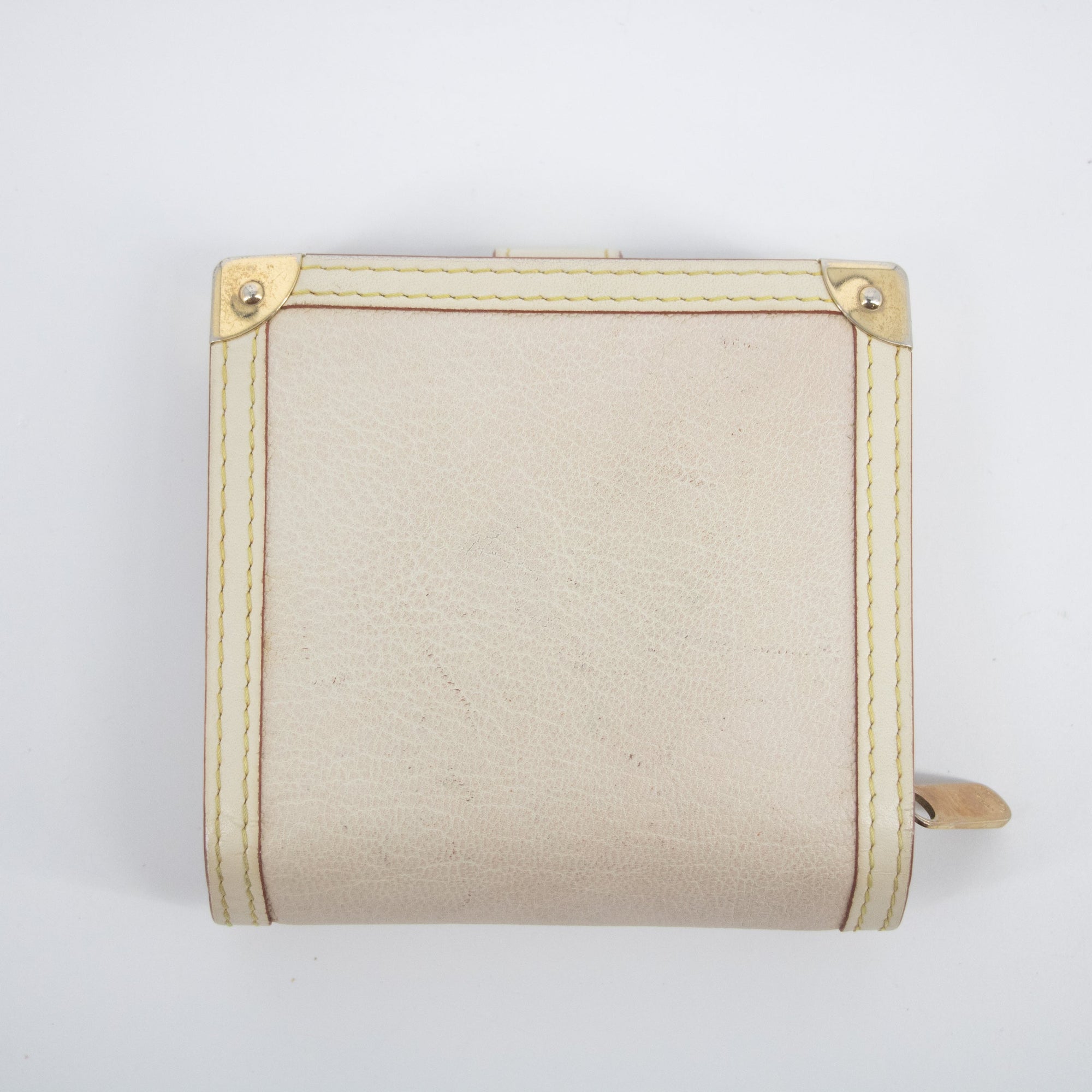 Louis Vuitton Ivory Suhali Compact Zippy Wallet  
