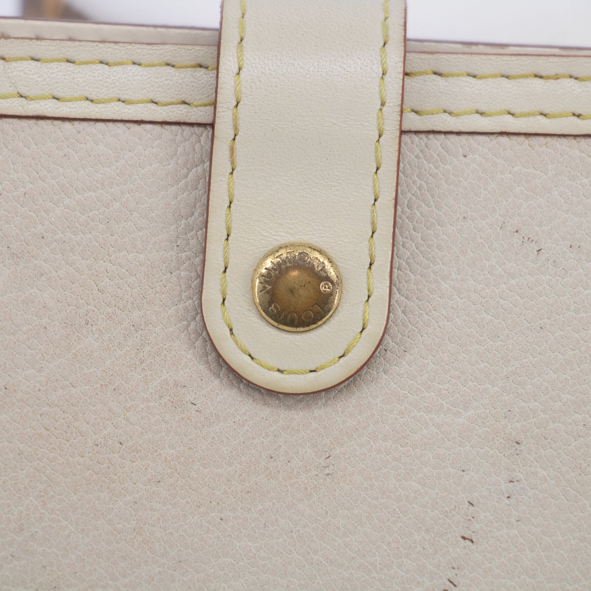 Louis Vuitton Ivory Suhali Compact Zippy Wallet  