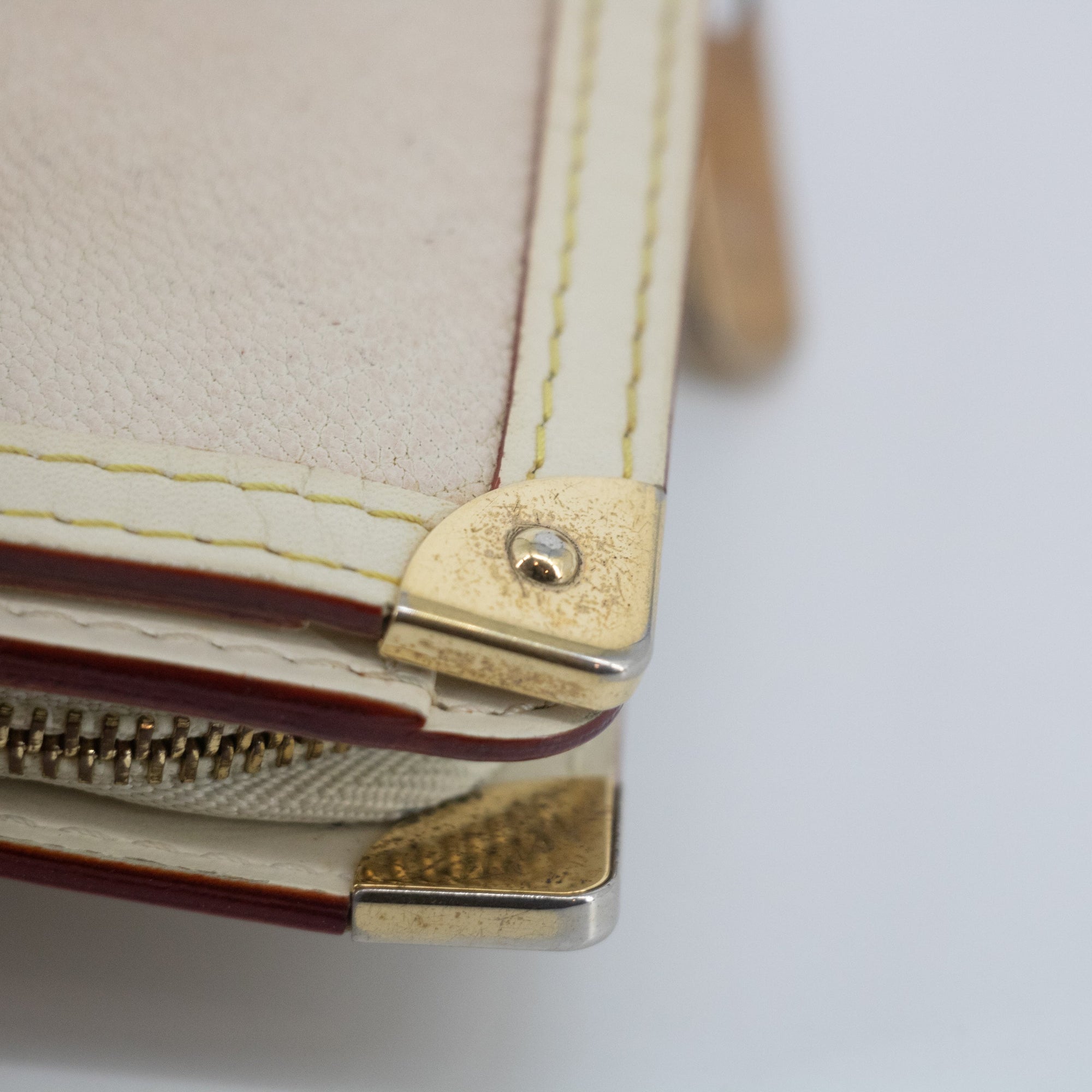 Louis Vuitton Ivory Suhali Compact Zippy Wallet  
