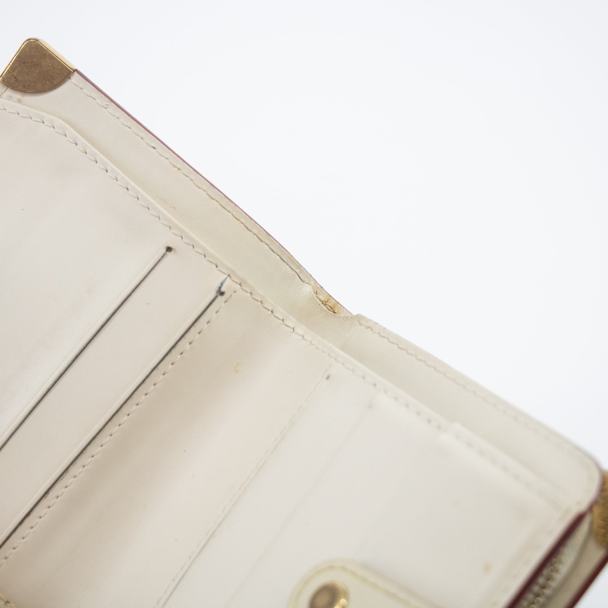 Louis Vuitton Ivory Suhali Compact Zippy Wallet  