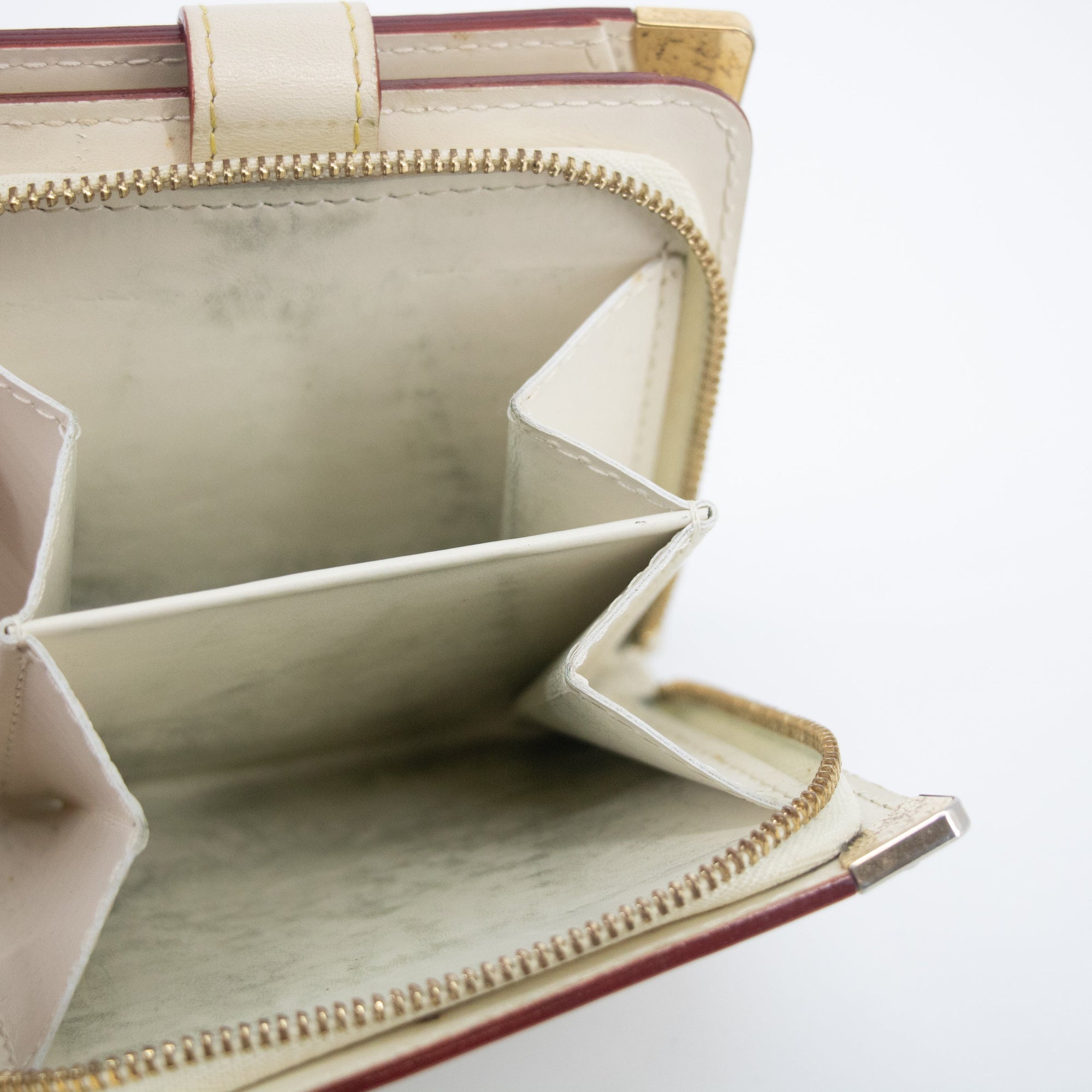 Louis Vuitton Ivory Suhali Compact Zippy Wallet  