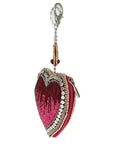 Mary Frances Have a Heart Beaded Red Heart and Crown Coin Purse/ Key Fob