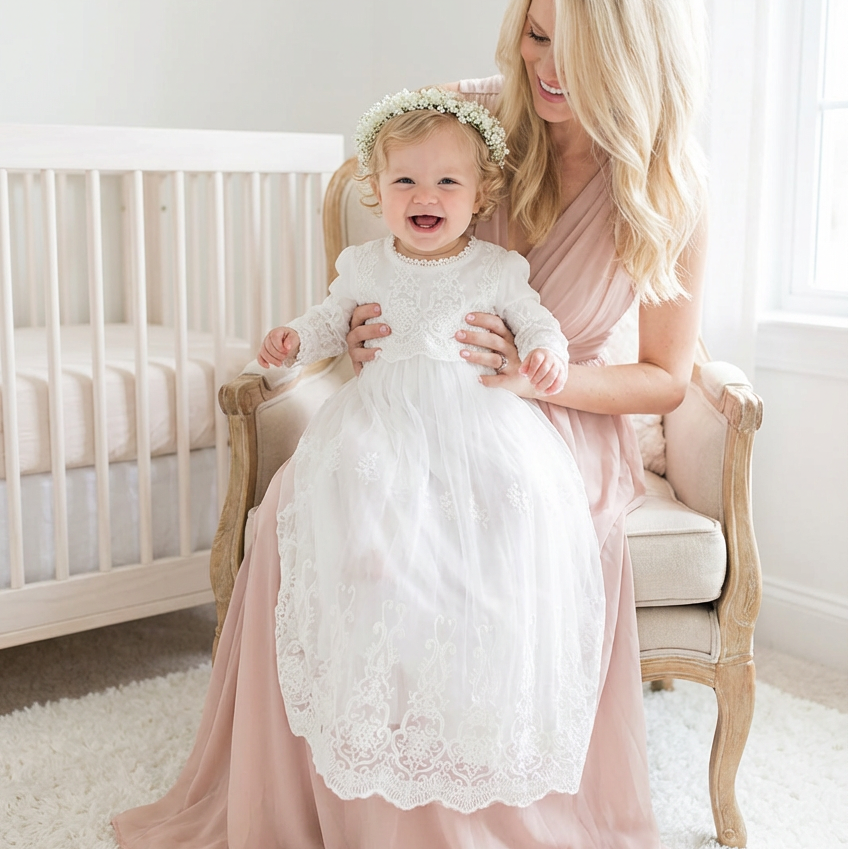 Nicolette's Couture The Julia Christening Gown