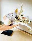 Boho Western Wedding Floral & Feather Bridal Hat in Tan 984k