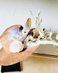 Boho Western Wedding Floral & Feather Bridal Hat in Tan 984k
