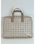 Chanel Canvas Nylon Travel Briefcase Attache Bag 