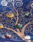 Tree of Life pocket emptying, rectangular blue cm 29x13