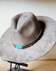 Red Brown Navajo Turq Slab Leather Hat Band + Choice of Hat 986h