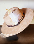 Dark Metallic Feather & Turquoise Slab Hat Band + Choice of Hat 986d