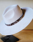 Spotted Hide Western Leather Band w/ Choice of Boho Hat 985k