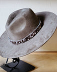 Spotted Hide Western Leather Band w/ Choice of Boho Hat 985k