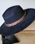 Red Brown Navajo Western Leather Band w/ Choice of Boho Hat 985j