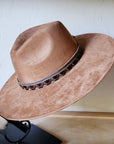 Red Brown Navajo Western Leather Band w/ Choice of Boho Hat 985j