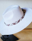 Gold Aztec Western Leather Band w/ Choice of Boho Hat 985e