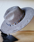 Blue Navajo Western Leather Band w/ Choice of Boho Hat 984x