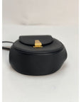 Bottega Veneta Palmellato Calfskin Rounded Black Belt Bag