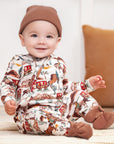 Cowboy Baby Zipper Romper - Bamboo Western Spirit Outfit