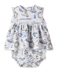 Seashore Skirted Bodysuit – Bamboo Baby Girl One-Piece