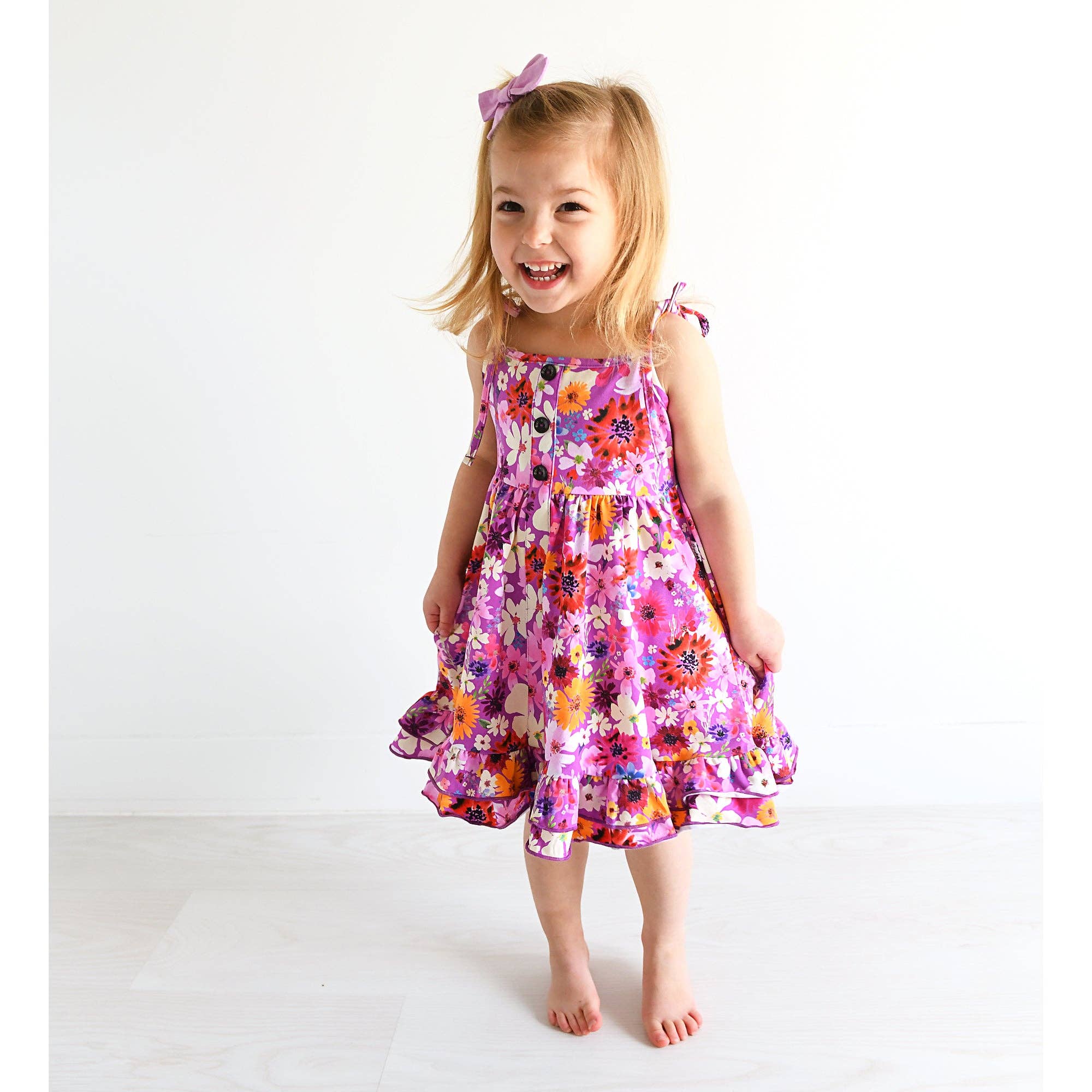Girls Clothes Dress Tie Twirl Dress Kaia