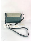 Chloe Faye Chain Suede Leather Gray Blue Crossbody Bag