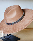 Brown Turquoise Floral Embossed Leather Hat Band Only 950u