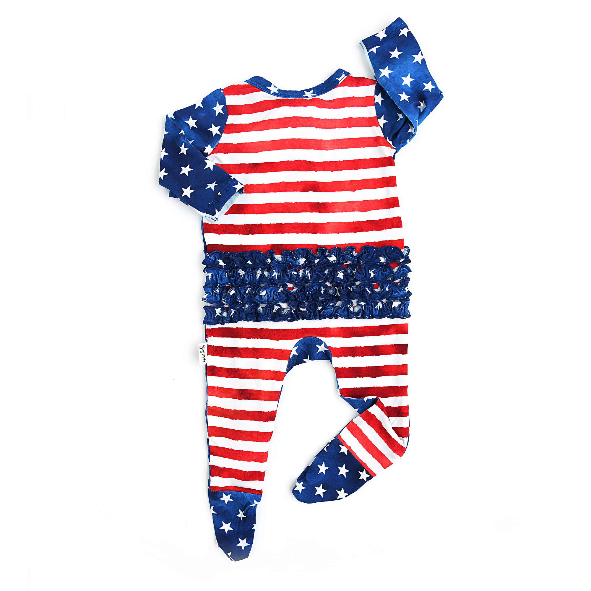 Tie Dye Stars &amp; Stripes Ruffle ZIP