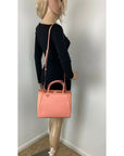 Fendi Vitello Elite Flamingo Petite 2Jours Pink Tote Shoulder Crossbody Bag