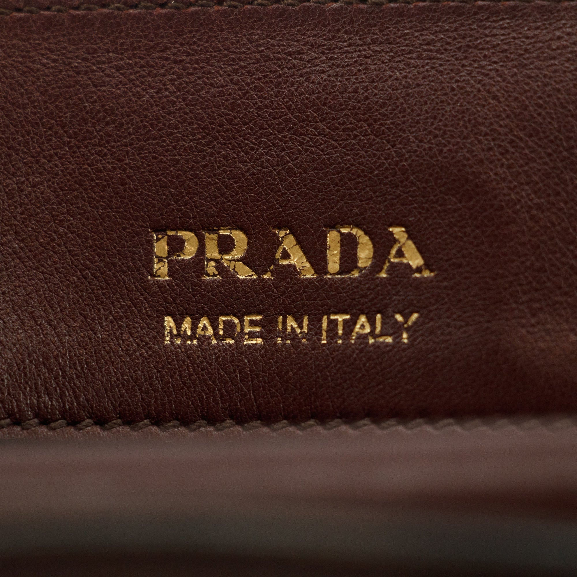 Prada Calfskin Bicolor Red x Burgundy Shoulder Bag