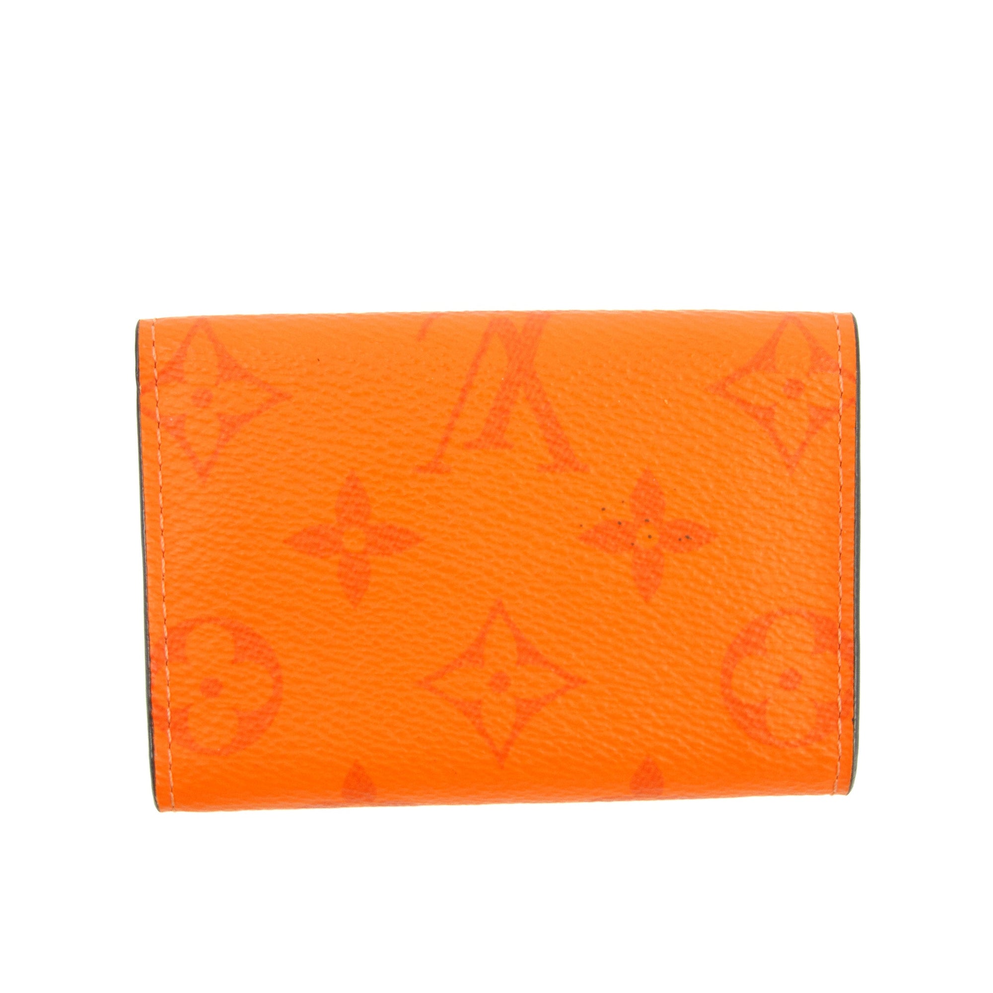 Louis Vuitton Orange Taigarama Discovery Compact Mini Wallet 