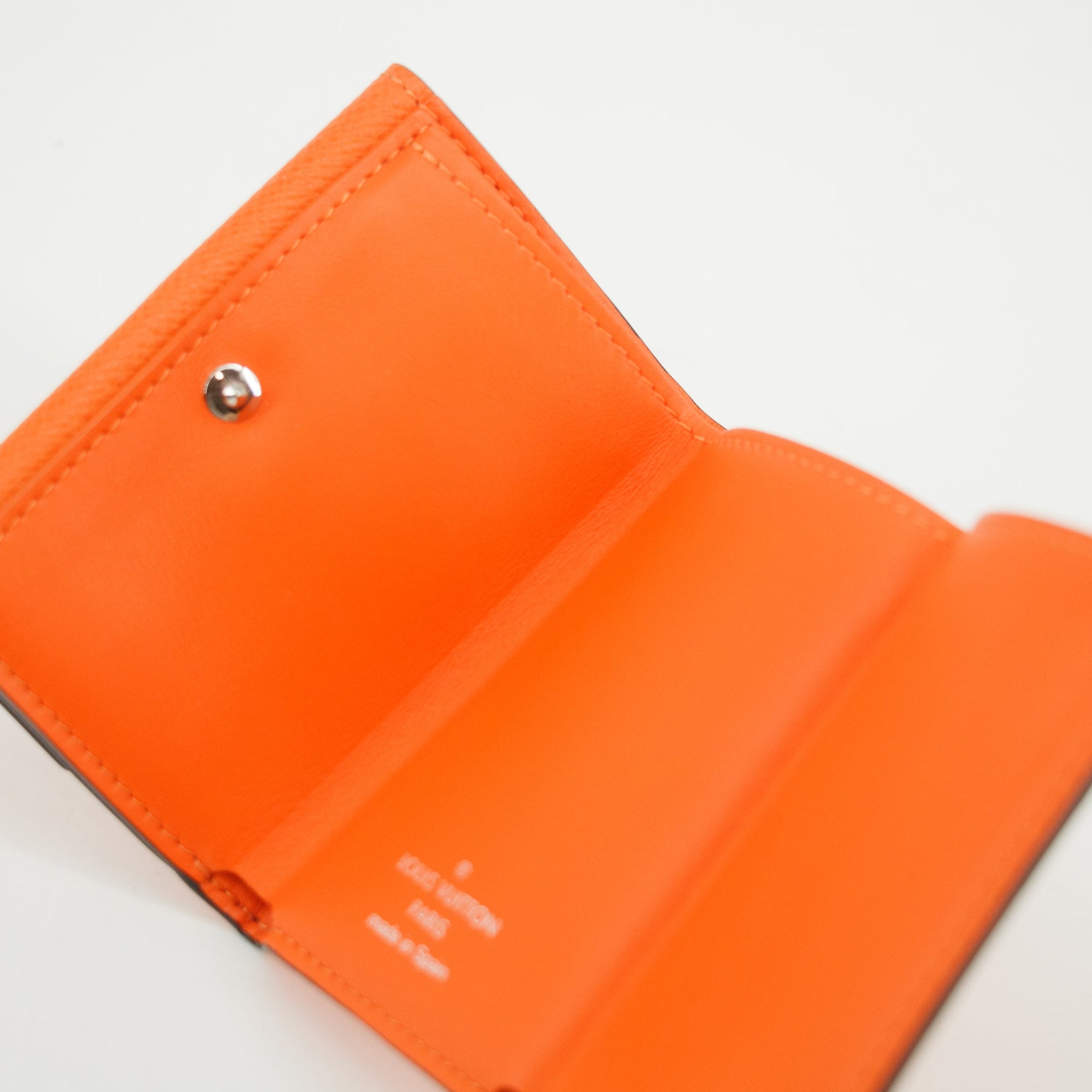 Louis Vuitton Orange Taigarama Discovery Compact Mini Wallet 