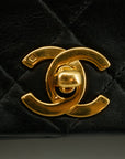 Chanel Matelasse Lambskin Black Single Flap Shoulder Bag 