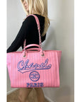Chanel Medium Deauville Pink Tote
