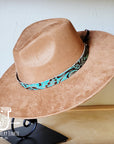 Cowboy Turquoise Embossed Leather Hat Band Only 950L