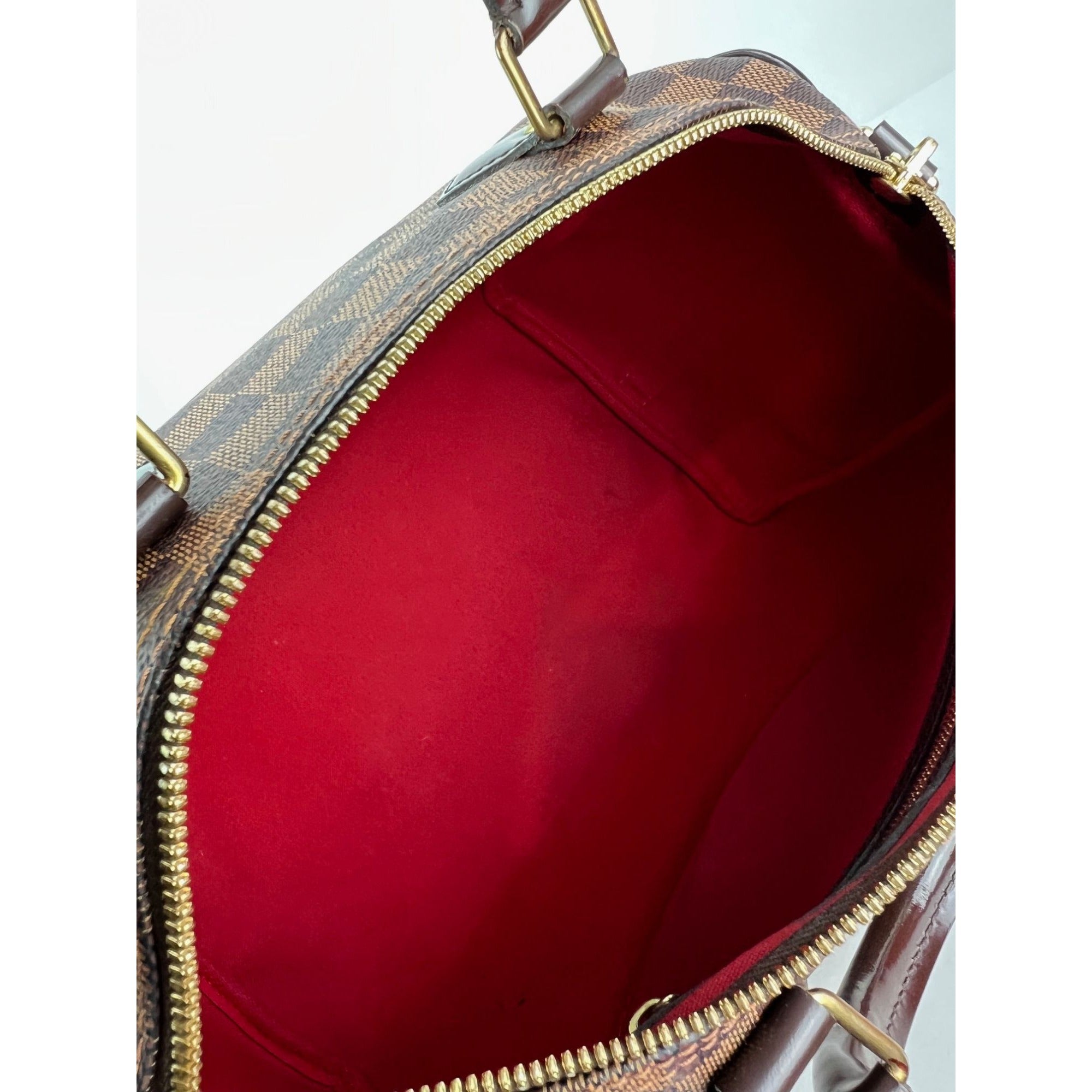 LOUIS VUITTON Speedy 30 Bandouliere Damier Ebene Satchel Hand Bag