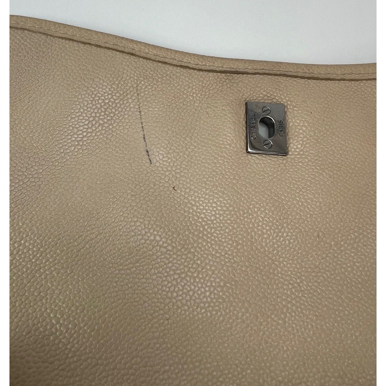 Chanel Grained leather Medium Natural Beauty Beige Flap Bag