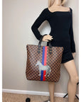 Louis Vuitton Savane Damier Ebene Zebra Atlas Tote