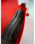 CHANEL Lambskin Quilted Medium Boy Red Flap Bag
